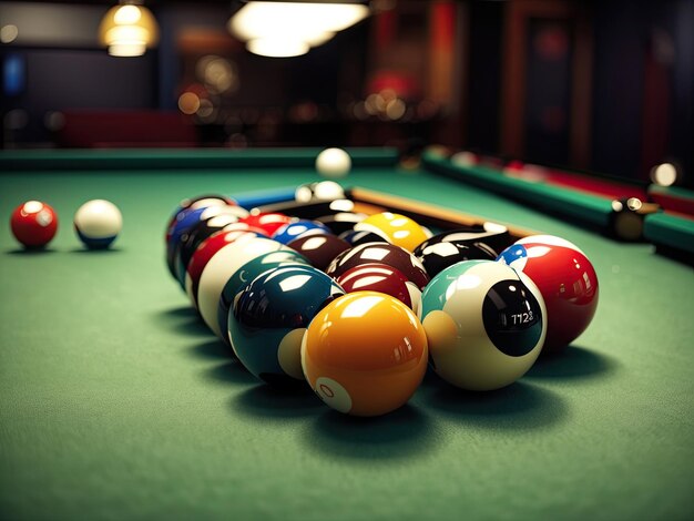 People playing pool in a modern billiards hall